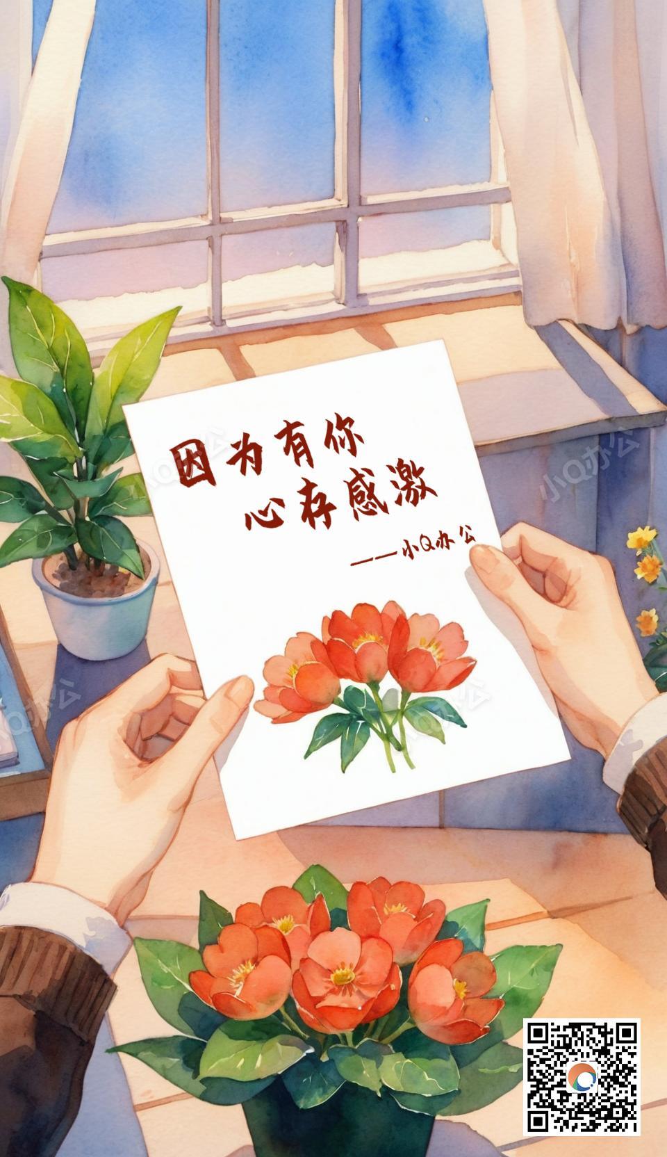 因为有你心存感激感恩节海报