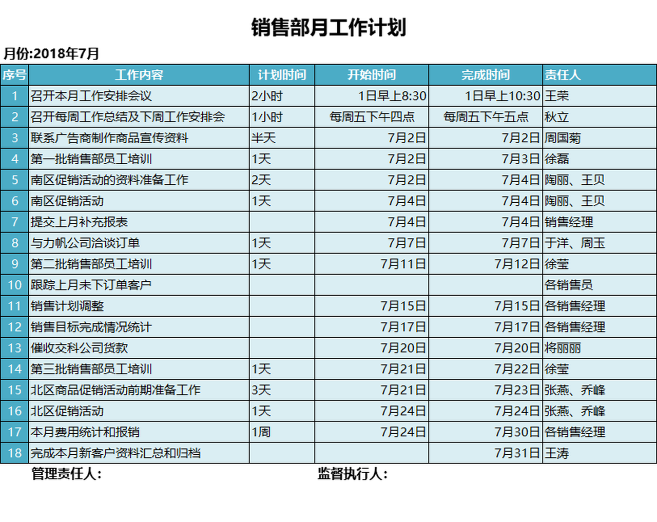 销售部月工作计划-小q办公网-提供简历,ppt,word,excel优质模板素材